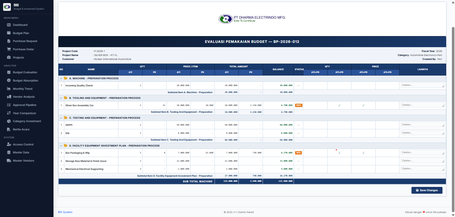 Budget & Investment System - Image 2
